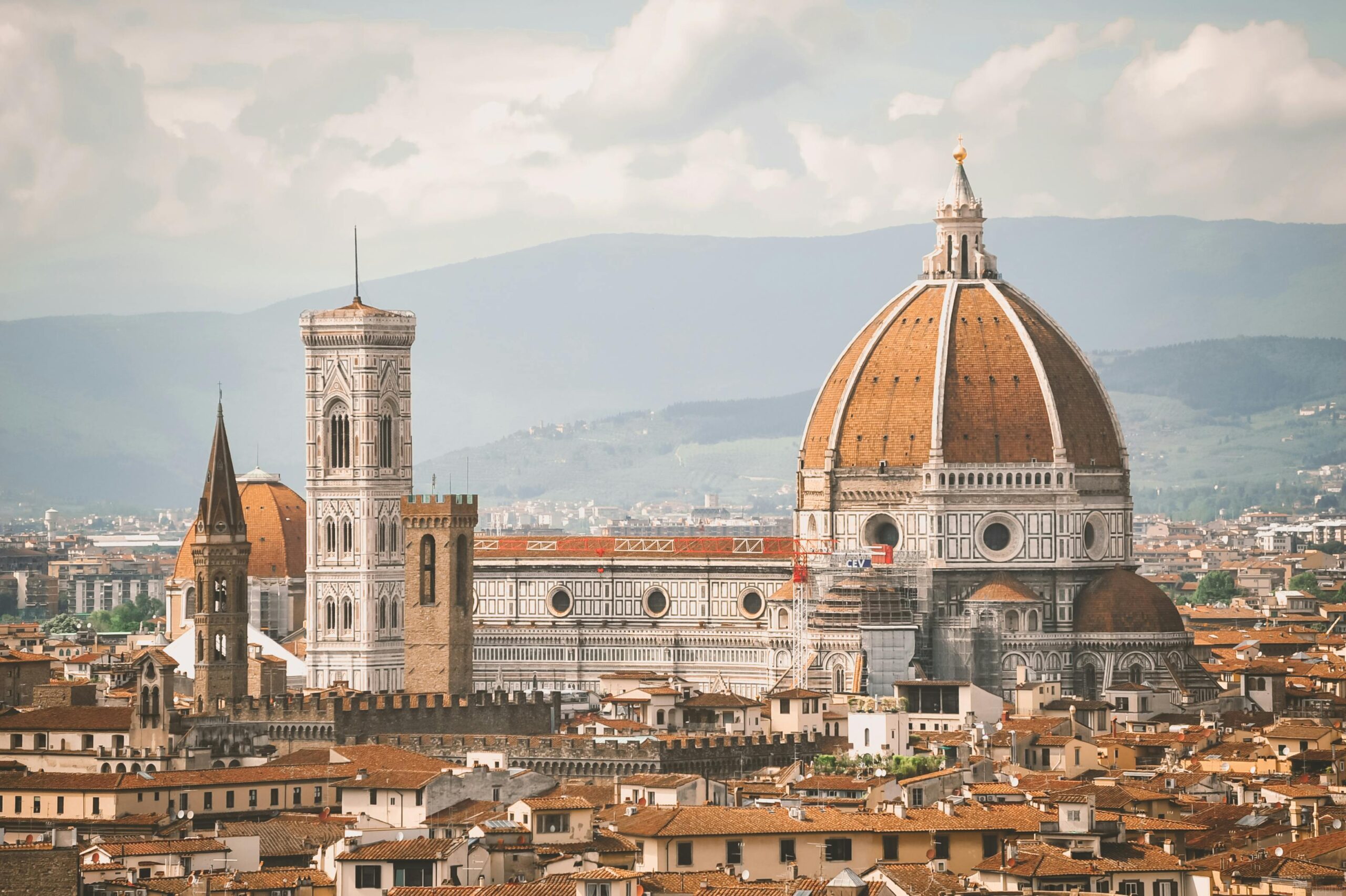 Florence Cathedral and its dome seen from the piazza