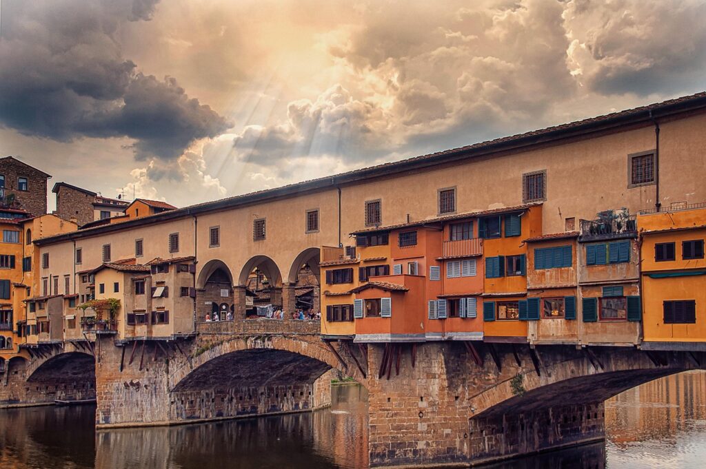 italy, florence, ponte vecchio, bridge, firenze, renaissance, tuscany, brown bridge